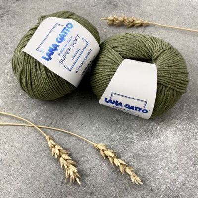 Lana Gatto Super Soft  A4303 OLIVA 100% меринос экстрафайн 50 г/125 м